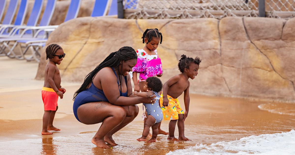 Mom with kids